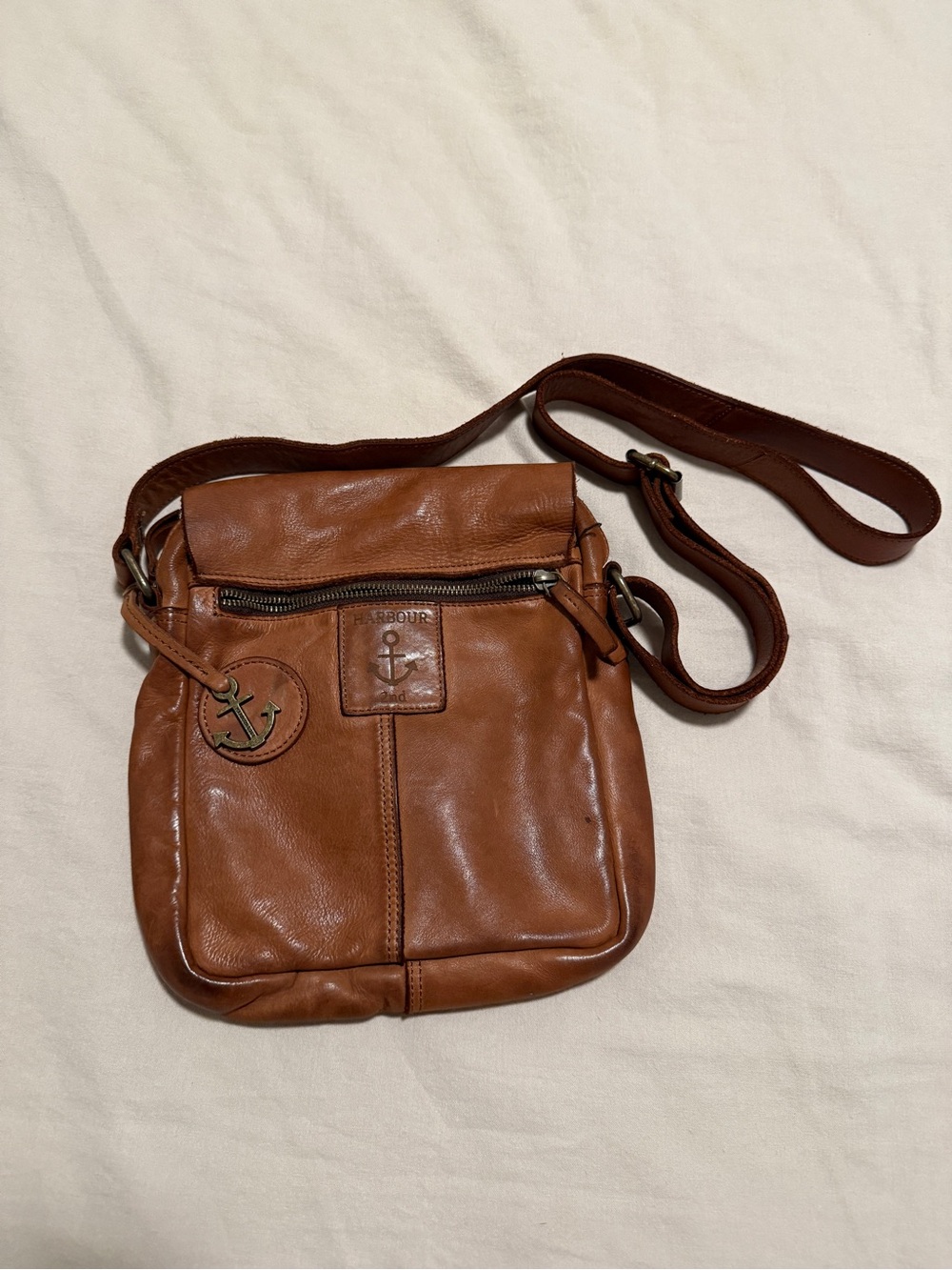 Harbour 2nd Brown Leather Crossbody Messenger Bag